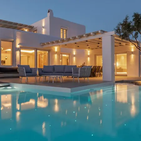 Villa In Mykonos - 6 Bedroom - 1km From - Infinity Pool - Sunset View *